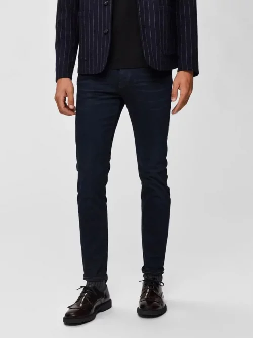 Jean Denim Slim Denim Blue Black Bleu Fonce – Image 3