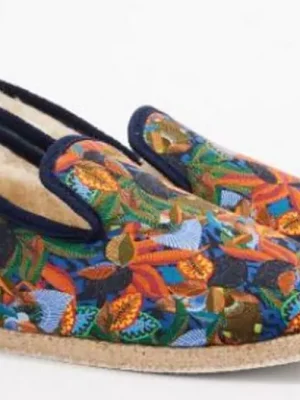Accessoire Chaussures Imp Fleurs Kaki Moyen