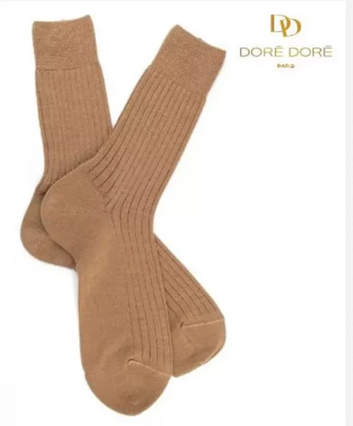 Accessoire Chaussettes Laine Cote Beige Moyen