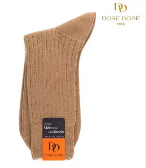 Accessoire Chaussettes Laine Cote Beige Moyen – Image 2