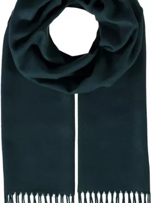 Accessoire Echarpe Tisse Unie Cashmink Vert Fonce