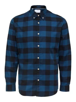 Chemise Manches Longues Sport Nos Kro Flanelle Bleu Moyen