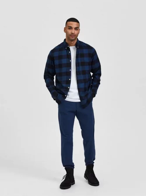 Chemise Manches Longues Sport Nos Kro Flanelle Bleu Moyen – Image 2