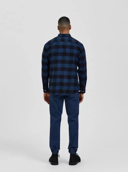 Chemise Manches Longues Sport Nos Kro Flanelle Bleu Moyen – Image 3