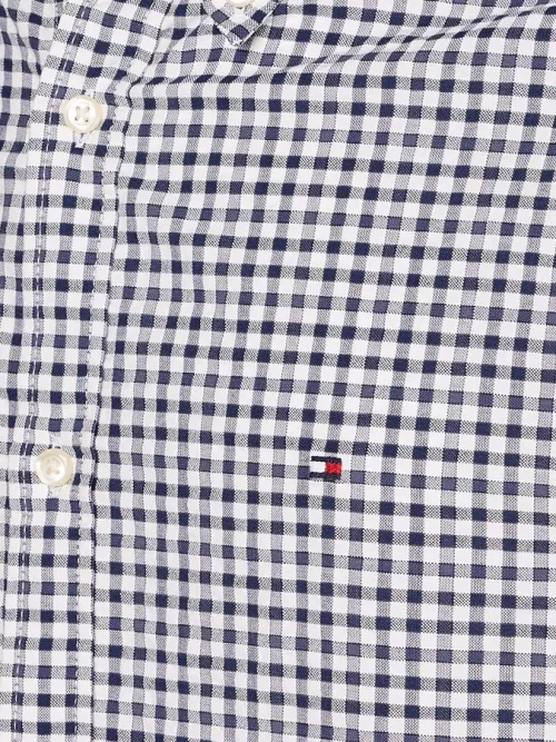 Chemise Manches Longues Sport Vichy Bleu Fonce – Image 4