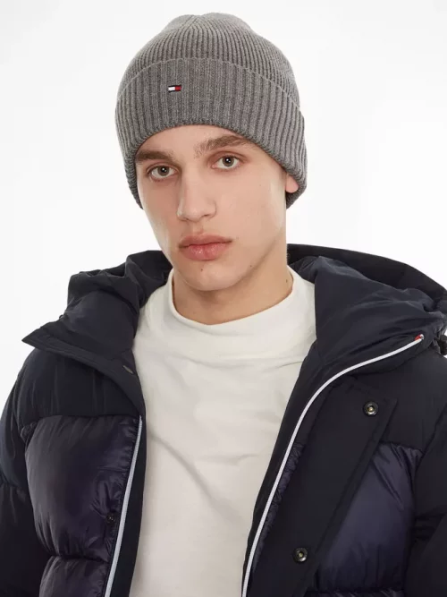 Accessoire Bonnet Coton Cash Tricot Gris Clair – Image 3