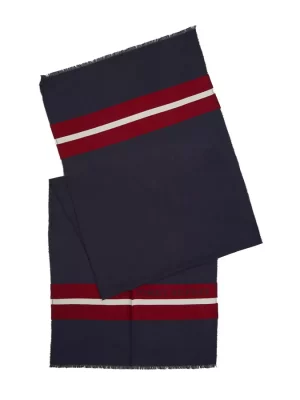 Accessoire Echarpe Coton Cash Tricot Bleu Fonce