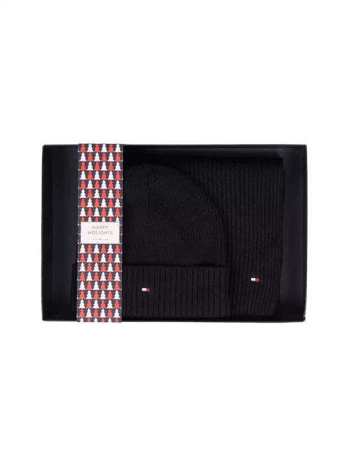 Accessoire Echarpe Coffret Duo Echarpe Noir Fonce