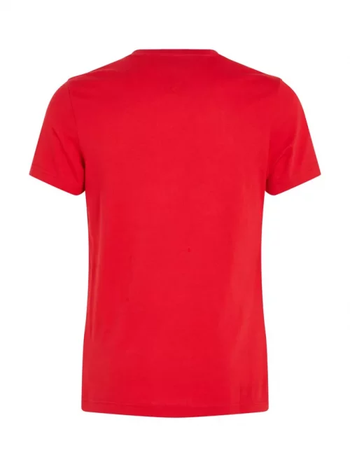 T-shirt Manches Courtes Broderie Tommy Rouge Moyen – Image 3
