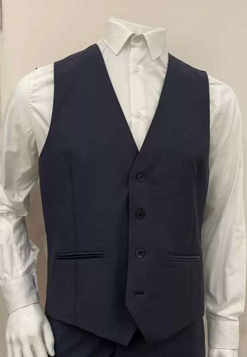Costume 3 Pieces Toile 2 Tons Las Bang Casino Bleu Fonce – Image 2