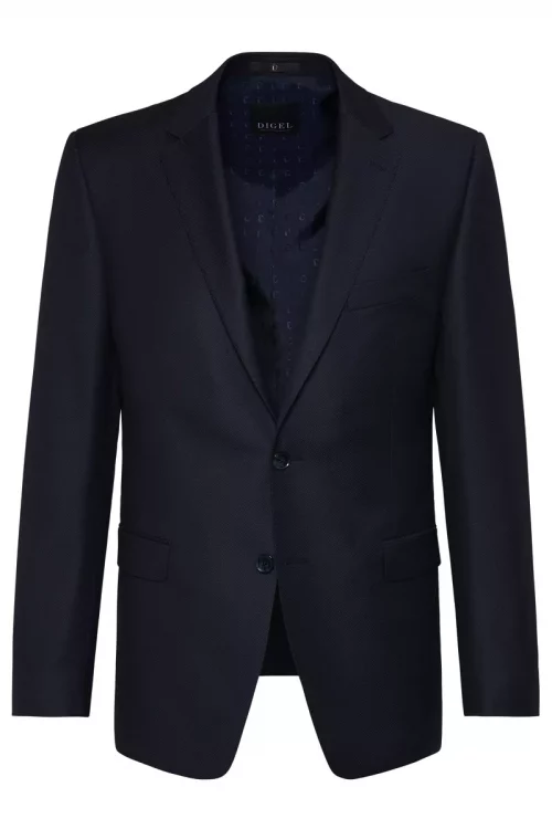 Veste Ville Pointille Bleu Fonce
