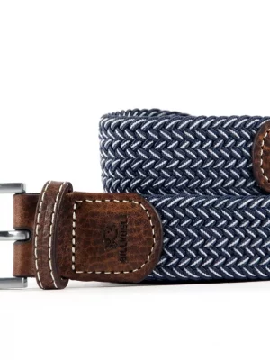 Accessoire Ceinture Tressee Fantaisie Bleu Clair