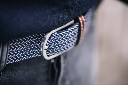 Accessoire Ceinture Tressee Fantaisie Bleu Clair – Image 2