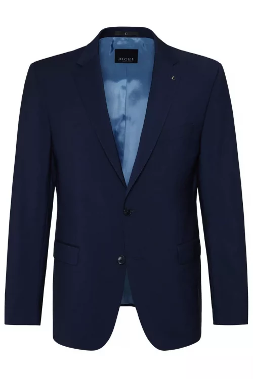 Veste Ville Toile Unie Bleu Fonce