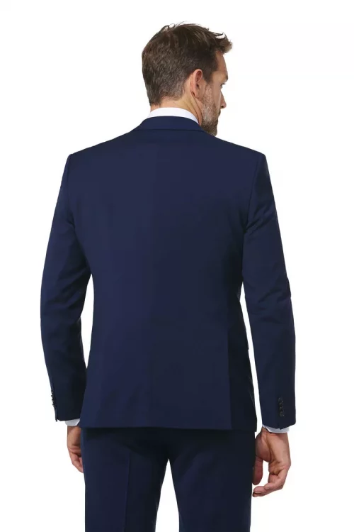 Veste Ville Toile Unie Bleu Fonce – Image 2