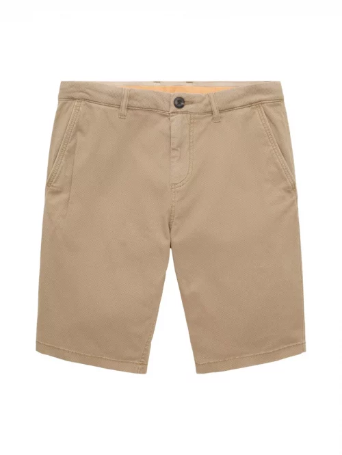 Pantalon Bermuda  Micro Print Beige Moyen