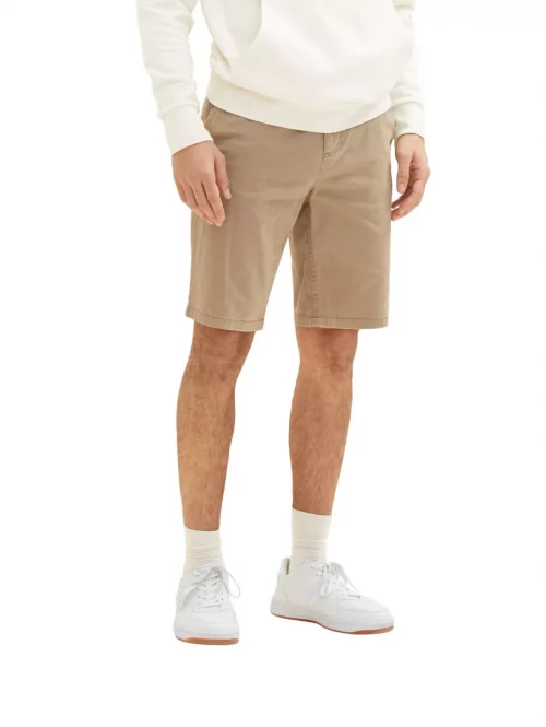 Pantalon Bermuda  Micro Print Beige Moyen – Image 4