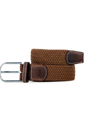 Accessoire Ceinture Tressee Unie Beige Moyen