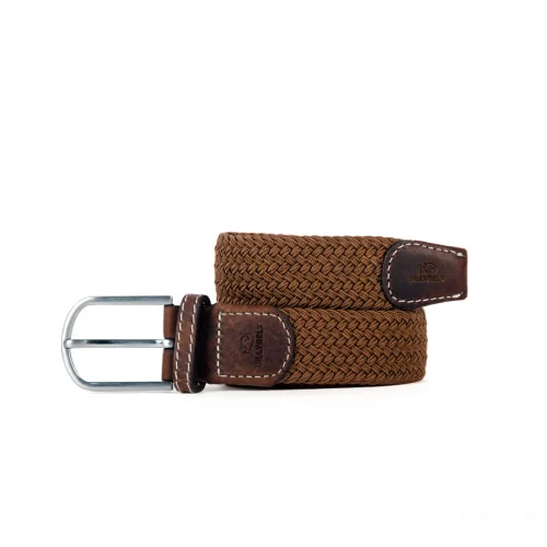 Accessoire Ceinture Tressee Unie Beige Moyen