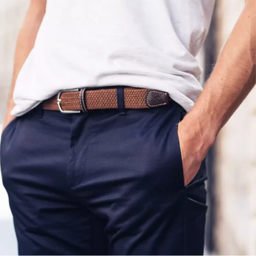 Accessoire Ceinture Tressee Unie Beige Moyen – Image 2