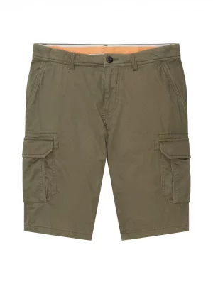 Pantalon Bermuda  Cargo Micro Print Kaki Fonce