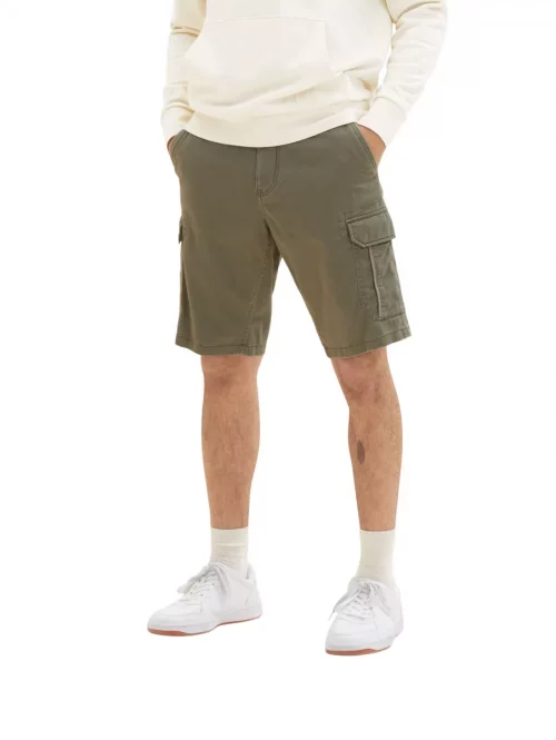 Pantalon Bermuda  Cargo Micro Print Kaki Fonce – Image 2