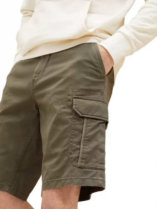 Pantalon Bermuda  Cargo Micro Print Kaki Fonce – Image 4