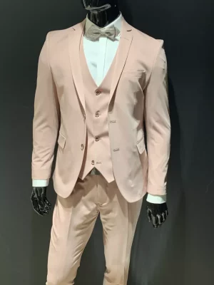 Costume 3 Pieces Poly Viscose Rose Clair