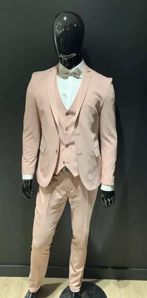Costume 3 Pieces Poly Viscose Rose Clair