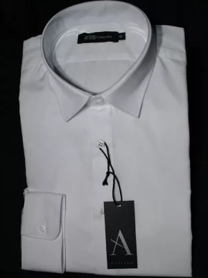 Chemise Manches Longues Ville Twill Uni Modern Blanc