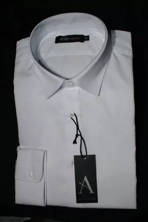 Chemise Manches Longues Ville Twill Uni Modern Blanc
