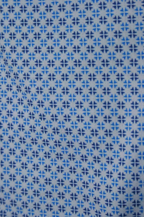 Chemise Manches Courtes Ville Imp Geo Fleches Modern Bleu Clair – Image 2