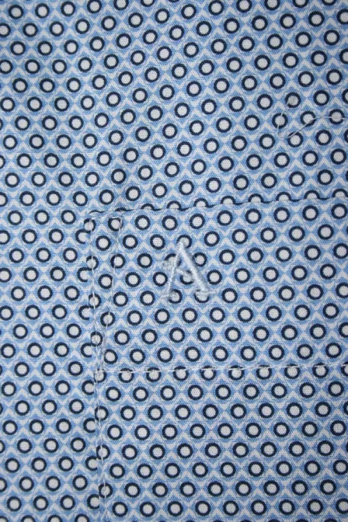 Chemise Manches Courtes Ville Imp Bulles Modern Bleu Moyen – Image 2