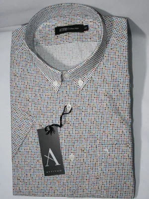 Chemise Manches Courtes Ville Imp Ronds Couleur Modern Rouge Moyen