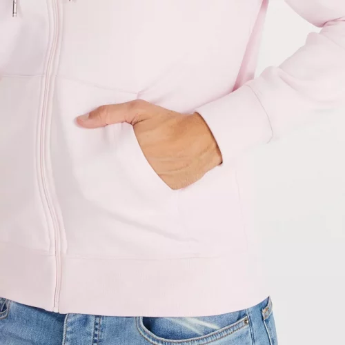 Pull Sweat  Molleton Capuche Rose Clair – Image 4