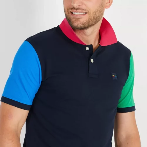 Polo Manches Courtes Patchwork Multico Divers – Image 3