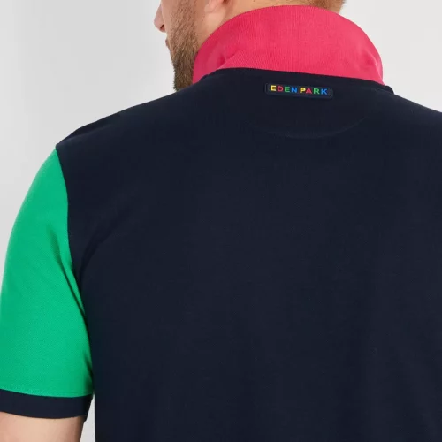 Polo Manches Courtes Patchwork Multico Divers – Image 4