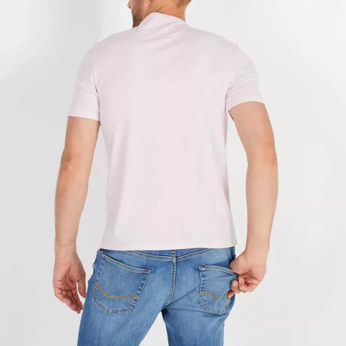 T-shirt Manches Courtes Lyocell Coton Rose Clair – Image 2