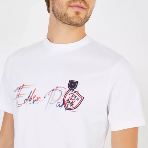 T-shirt Manches Courtes Print Eden Poitrine Blanc – Image 3