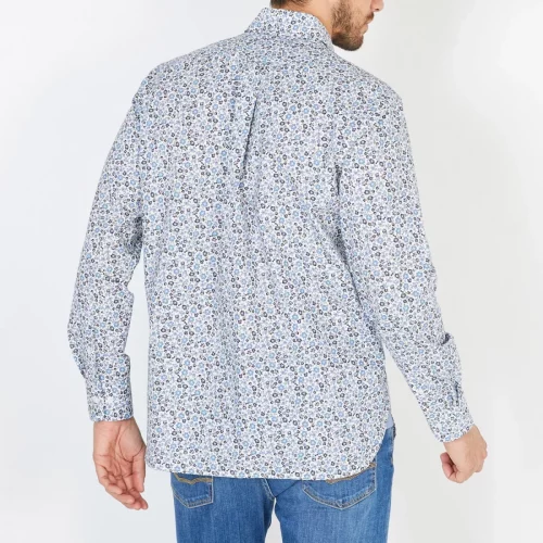 Chemise Manches Longues Sport Imp Fleurs Bleues Bleu Moyen – Image 2
