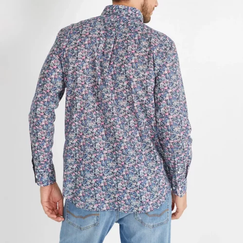 Chemise Manches Longues Sport Imp Fleurs Roses Rose Moyen – Image 2