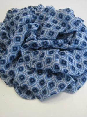 Accessoire Echarpe Coton Dessin Cravate Bleu Clair