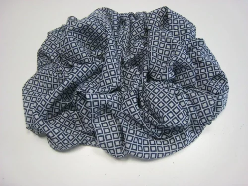 Accessoire Echarpe Coton Geo Carre Bleu Moyen