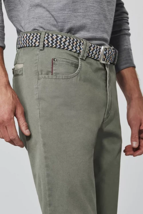Pantalon Sport Gabardine Stretch Lavee Vert Moyen – Image 3