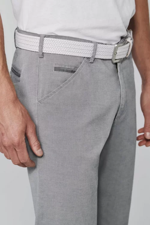 Pantalon Sport Oxford Double Face Gris Clair – Image 3