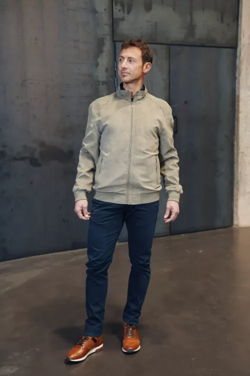 Grosse Piece Blouson Micro Perfos Kaki Clair