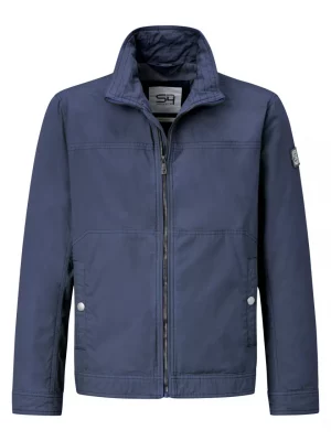 Grosse Piece Blouson Coton Droit Bleu Fonce