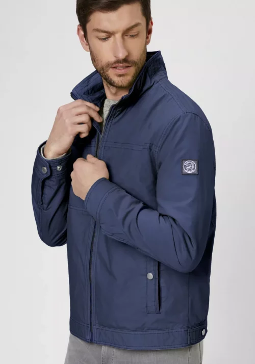 Grosse Piece Blouson Coton Droit Bleu Fonce – Image 3