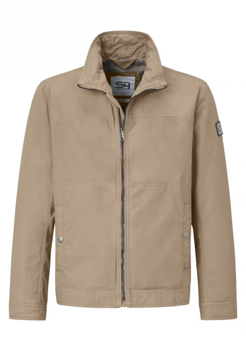 Grosse Piece Blouson Coton Droit Beige Moyen