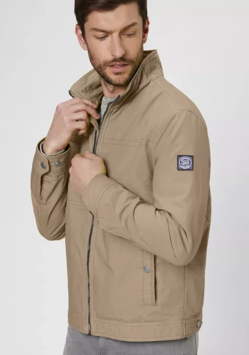 Grosse Piece Blouson Coton Droit Beige Moyen – Image 3